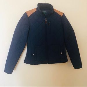 Lauren Ralph Lauren Sabina Brown Quilted Coat